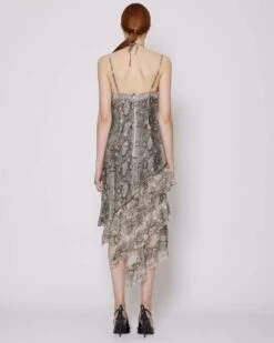 John Richmond Abito Midi Con Scollo A V -John Richmond abito con pattern john richmond 53756992586075