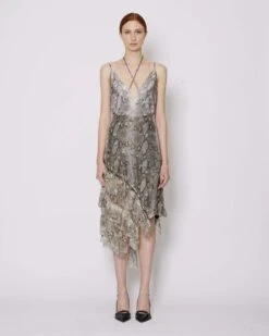 John Richmond Abito Midi Con Scollo A V