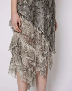 John Richmond Abito Midi Con Scollo A V -John Richmond abito con pattern john richmond 53756992684379