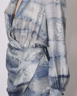 John Richmond Abito Corto Chemisier In Crêpe -John Richmond abito corto chemisier in cr ep john richmond 54694130221403