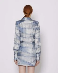 John Richmond Abito Corto Chemisier In Crêpe -John Richmond abito corto chemisier in cr ep john richmond 54694130286939