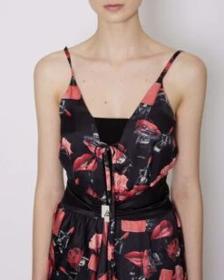 John Richmond Abito Corto Con Bretelle Sottili -John Richmond abito corto con pattern john richmond 53759086428507