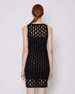 John Richmond Mini Abito Forato Con Applicazioni -John Richmond abito corto forato john richmond 53746381488475