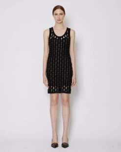 John Richmond Mini Abito Forato Con Applicazioni