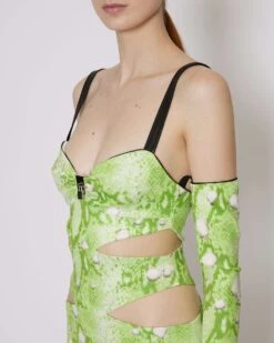 John Richmond Abito Midi Cut Out Con Manicotti -John Richmond abito rwp24206ve john richmond 53844224835931