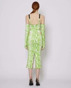 John Richmond Abito Midi Cut Out Con Manicotti -John Richmond abito rwp24206ve john richmond 53844225032539