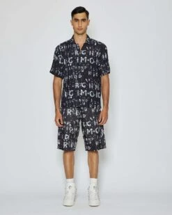 John Richmond Bermuda Con Pattern Iconico Di Collezione