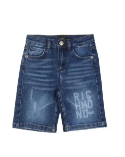 Bermuda In Denim Con Logo