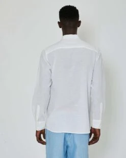 John Richmond Camicia Basic In Lino Con Placca Metallica Sul Davanti -John Richmond camicia basic in lino con placca metallica sul davanti john richmond 54376569569627