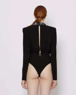 John Richmond Body Con Colletto Con Applicazioni -John Richmond camicia body rwp24209cb john richmond 53844883898715