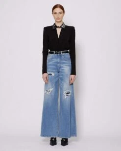 John Richmond Body Con Colletto Con Applicazioni