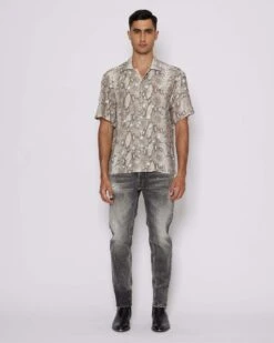 John Richmond Camicia Con Pattern Tone Sur Tone