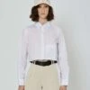 John Richmond Camicia Crop Con Tasca Sul Davanti E Logo Ricamato