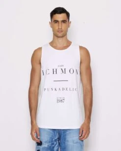 John Richmond Canotta Con Grafica Sul Davanti -John Richmond canotta con grafica sul davanti john richmond 55138223817051