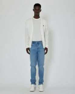 John Richmond Cardigan Con Logo A Contrasto Sul Davanti E Banda Bicolor Sul Retro