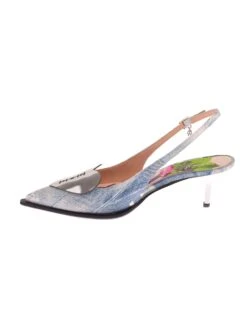 John Richmond Dècolletè Denim Con Applicazione Metallica -John Richmond d collet denim con applicazione metallica john richmond 54543211266395