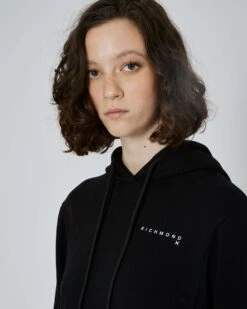 John Richmond Felpa Crop Con Cappuccio E Logo -John Richmond felpa crop con cappuccio e logo john richmond 54392835866971