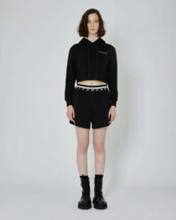 John Richmond Felpa Crop Con Cappuccio E Logo -John Richmond felpa crop con cappuccio e logo john richmond 54392836030811