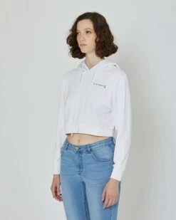 John Richmond Felpa Crop Con Cappuccio E Logo -John Richmond felpa crop con cappuccio e logo john richmond 54392836260187