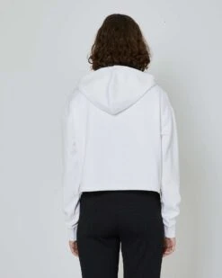 John Richmond Felpa Crop Con Cappuccio E Logo Ricamato Tone Sur Tone -John Richmond felpa crop con cappuccio e logo ricamato tone sur tone john richmond 54419479527771