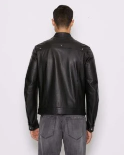 John Richmond Giacca In 100% Pelle Con Chiusura Con Zip -John Richmond giubbino con tasche frontali john richmond 53740357222747