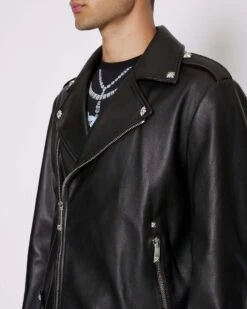 John Richmond Bomber Genderless In 100% Pelle -John Richmond giubbino unisex john richmond 55014736789851