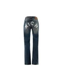 John Richmond Jeans Con Effetto Used Con Logo Sul Retro