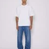 John Richmond Jeans Gamba Larga Con Fori Metallici Sul Davanti