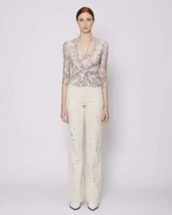 John Richmond Jeans Regular Con Ricami Tone Sur Tone