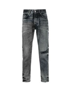 John Richmond Jeans Slim Con Lacerazioni Frontali E Logo "RICH" Iconico Sul Retro -John Richmond jeans slim con strappi sul davanti john richmond 51472156459355