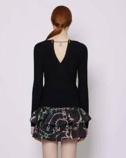 John Richmond Maglia Basic Con Chiusura Sul Retro -John Richmond maglia basic john richmond 53747165233499