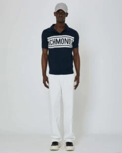 John Richmond Polo Con Logo Bicolor Sul Davanti