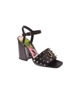 John Richmond Sandalo Con Fascia Borchiata E Logo