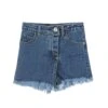 Shorts In Denim Con Logo