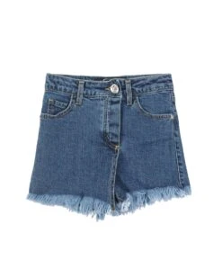 Shorts In Denim Con Logo
