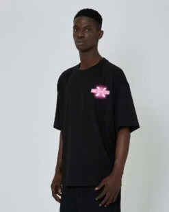 John Richmond T-shirt Con Grafica Applicata Sul Retro E Logo Impresso Sul Davanti