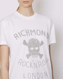 John Richmond T-shirt Con Logo Grafica Sul Davanti -John Richmond t shirt con logo grafica sul davanti john richmond 53776386490715