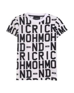 T-shirt Con Pattern Ton Sur Ton -John Richmond t shirt con pattern ton sur ton john richmond kids 53627415200091