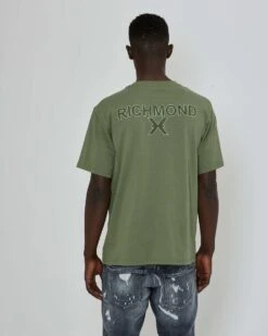 John Richmond T-shirt Con Stampa Ricamata Sul Retro -John Richmond t shirt con stampa ricamata sul retro john richmond 54377982820699