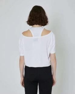 John Richmond T-shirt Crop Con Logo Stampato -John Richmond t shirt crop con logo stampato john richmond 54595556868443