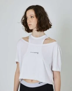 John Richmond T-shirt Crop Con Logo Stampato -John Richmond t shirt crop con logo stampato john richmond 54595556901211