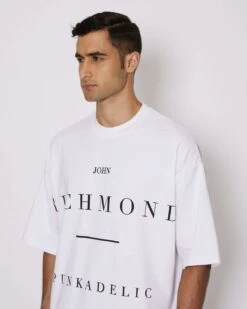 John Richmond T-shirt Over Con Lettering -John Richmond t shirt over con lettering john richmond 55277456130395
