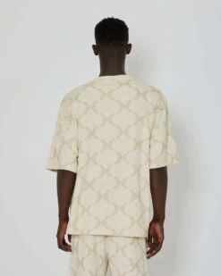 John Richmond T-shirt Over Con Pattern Ton Sur Ton -John Richmond t shirt over con pattern ton sur ton john richmond 53551078408539