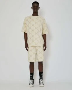 John Richmond T-shirt Over Con Pattern Ton Sur Ton