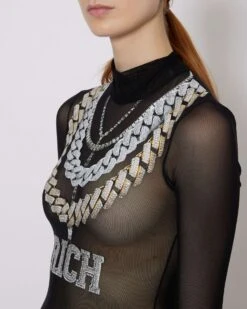 John Richmond Top Con Stampa Sul Davanti -John Richmond top rwp24232to john richmond 53856949207387